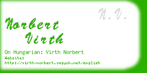 norbert virth business card